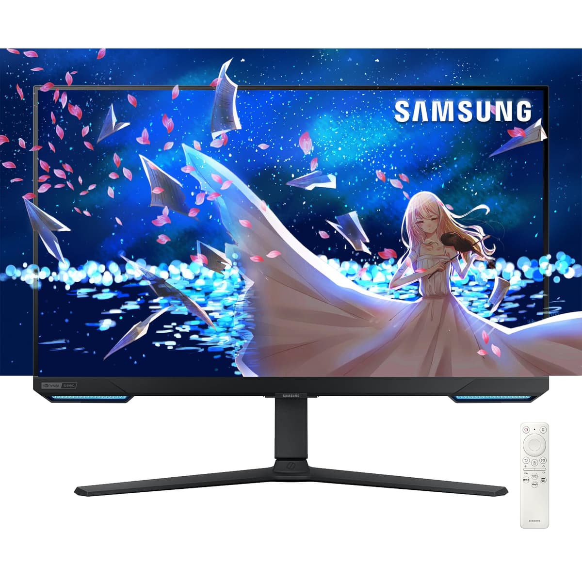Samsung Monitor Odyssey 28” 4K UHD (3840×2160) para Gaming | Smart TV | Game BAR | Parlantes Integrados | HDR 400, 144Hz, 1ms | Compatible FreeSync Premium Pro y G-Sync | Wi-Fi 5 | Incluye Control Remoto Odyssey G7