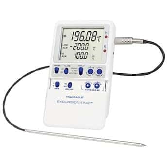 Traceable Datalogging Cryogenic Thermometer con 1 Sonda de Acero Inoxidable AO-98768-57