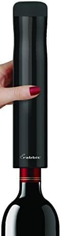 Sacacorchos eléctrico automático Rabbit W6315, con cortador de cápsulas integrado, brillante negro (paquete de 12)