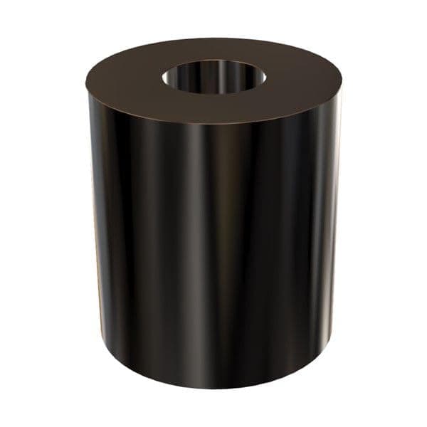 Metal Spacers Online Espaciador de aluminio negro 1" OD x 3/8" ID, largo 1-1/8", paquete de 250 BAL-100-40-112-S-250