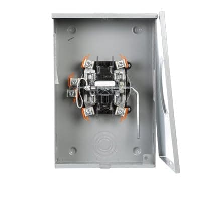 SIEMENS Base para medidor 40405-02CO, 5 mordazas, 200A, carcasa acero OH/UG