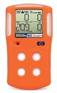 Gas clip technologies GasClip Simple MGC-S-PLUS Detector portátil de gases 3 años (O2, LEL, H2S, CO)