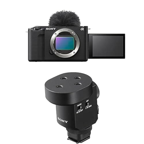 Sony Alpha ZV-E1 + Mic ECM-M1 - Cámara mirrorless full-frame para vlogs, negra