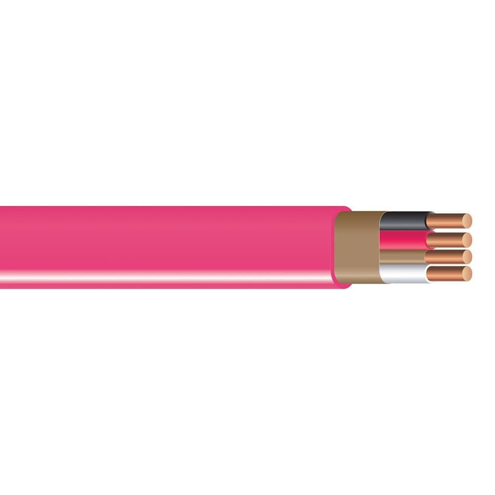 Southwire Romex SIMpull 10-3 NM-B cobre con tierra, chaqueta rosa, carrete 500 ft (63948515)