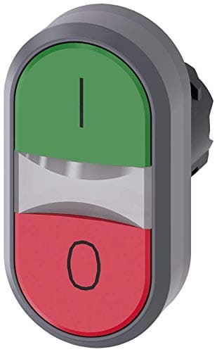 Siemens 3SU10313AB420AK0 Pulsador iluminado doble 22mm metal mate momentáneo flush