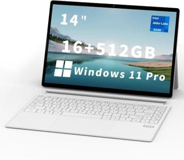 FUNYET 2 en 1 Portátil con Pantalla Táctil, Tablet de 14 Pulgadas, Procesador 12ª Gen N100, 16 GB DDR5,512 GB SSD, 1920 x 1200, Wi-Fi 6, BT5.2, Teclado Retroiluminado, Windows 11 Pro FUNYET-2-IN-1-LAPTOP-TABLET-1-d6909e078b