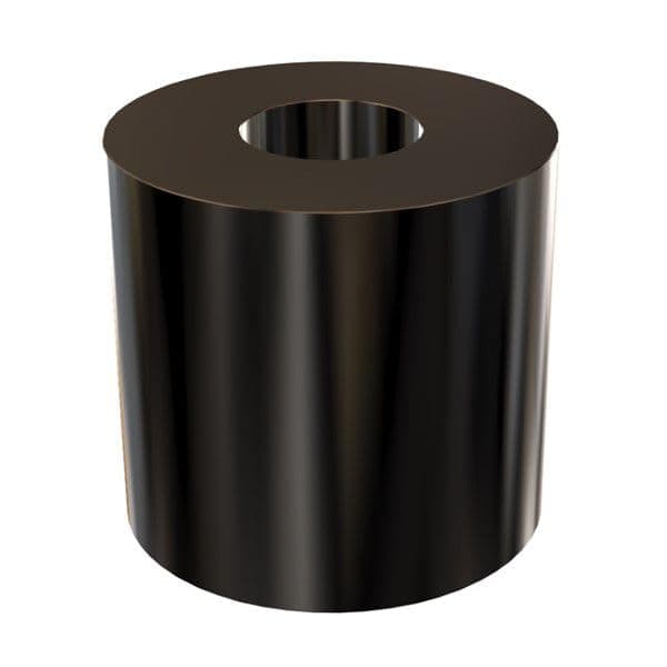 Metal Spacers Online Black Aluminum Spacer 1" OD x 3/8" ID, 1" Long, 250 Pack BAL-100-40-100-S-250