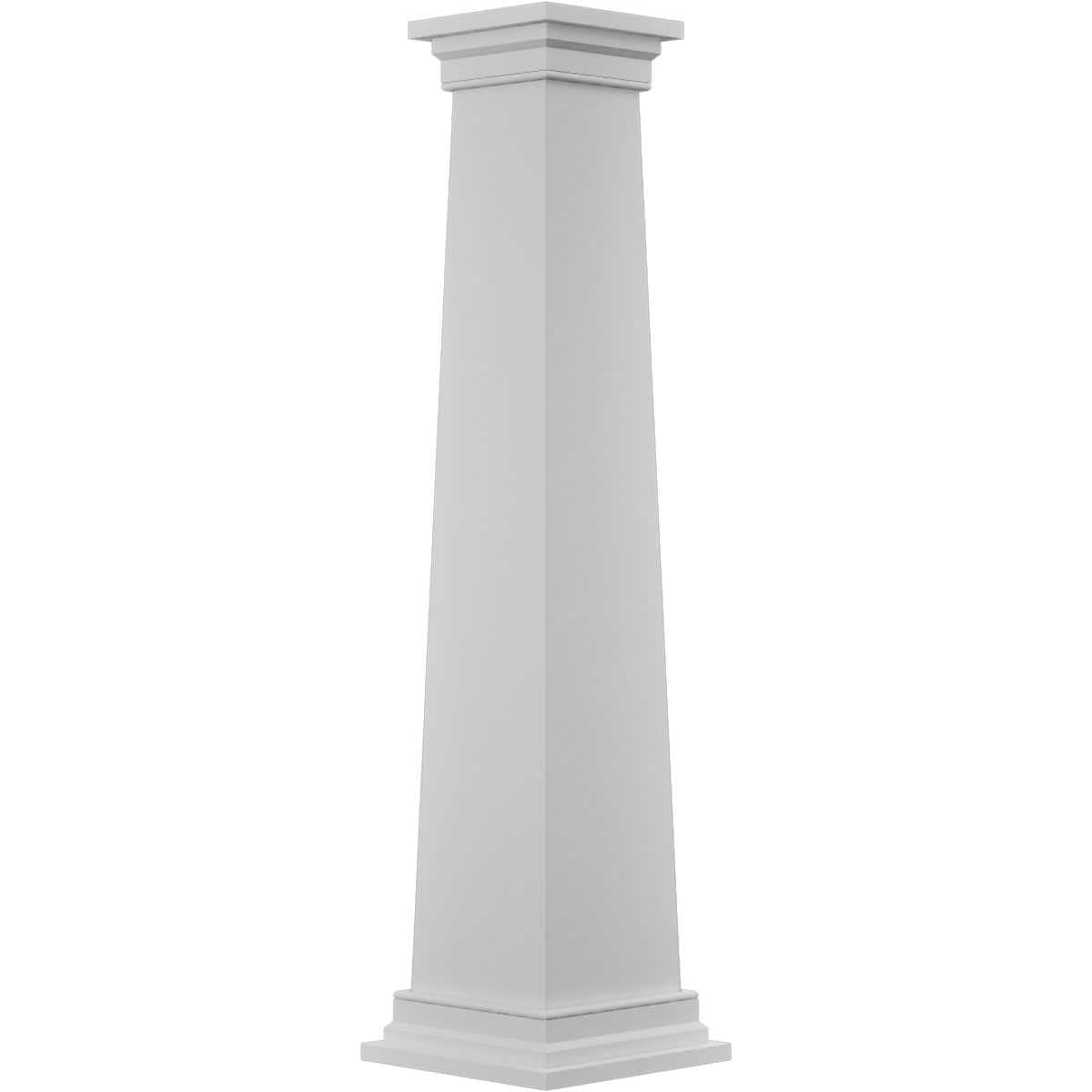 Ekena Millwork Column Wrap Kit cuadrada cónica 10" a 6" x 8' PVC ECK1008ETPPRPR