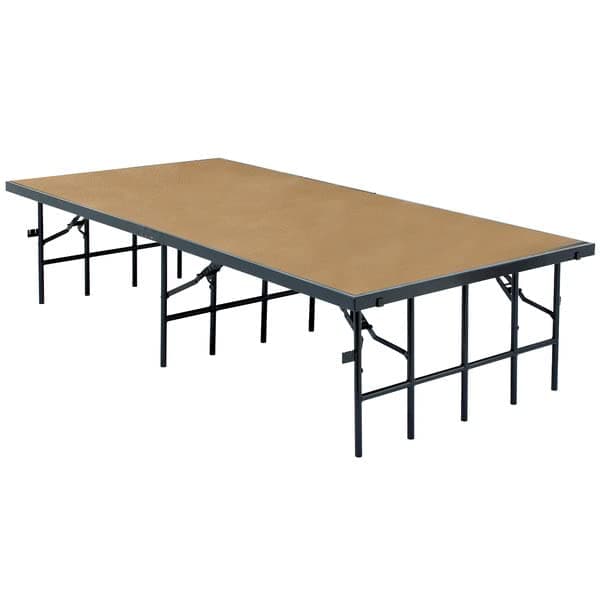 PRO&Family Escenario portátil con alfombra (Hardboard Carpet) - W36 x L96 x H16 pulgadas qd-1
