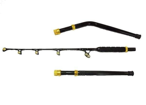 EatMyTackle Deep Drop Trolling Rod Blue Marlin Tournament Edition (3pc Roller Tip 100-120lb) - 2 Pack