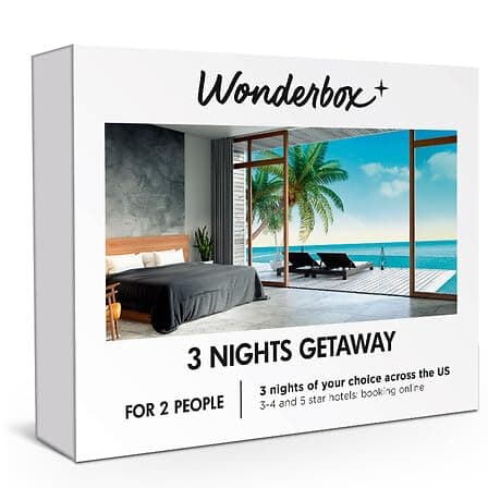 Wonderbox Caja regalo experiencia - Escapada 3 noches para 2 - acceso a plataforma online, hoteles 3/4/5* BXSL01