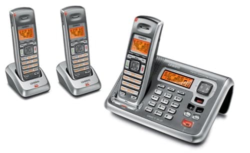 Uniden DECT2085-3 Teléfono inalámbrico DECT 6.0 con contestador y dos auriculares adicionales