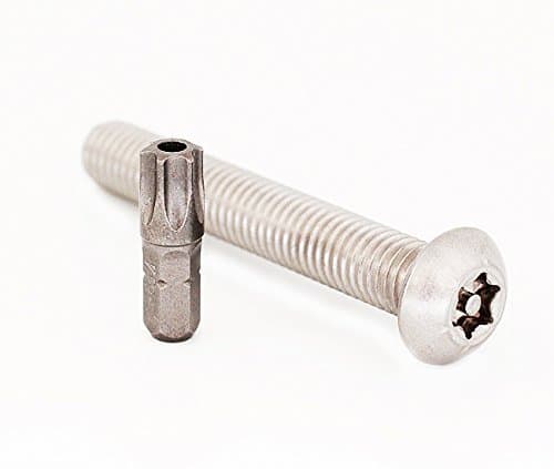 BelMetric SBT10X65SS-100 Tornillos de seguridad Torx+PIN M10x65 botón, 100 pcs