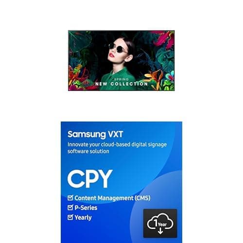 SAMSUNG 85" QMC LFD Dynamic Crystal Color + VXT Cloud Digital Signage, 1 Año