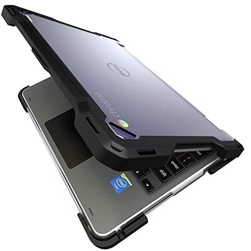 UZBL Estuche rígido para Dell Chromebook 3120/3110/3100 2 en 1 y clamshell, cubierta protectora transparente a prueba de estudiantes K-12 (paquete de 30)