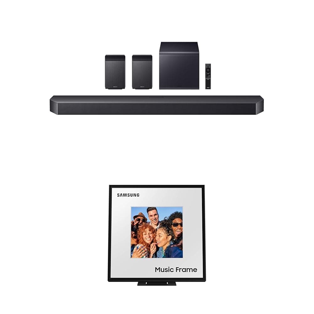 Samsung Q990F Sistema de sonido 11.1.4ch Dolby Atmos con Music Frame LS60D (HW-Q990F + HW-LS60D)