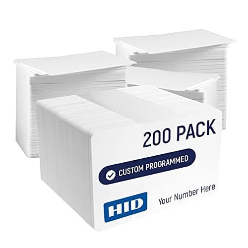 Card Imaging Custom Programmed HID Prox Cards 26 bit H10301 (200 unidades) 1326