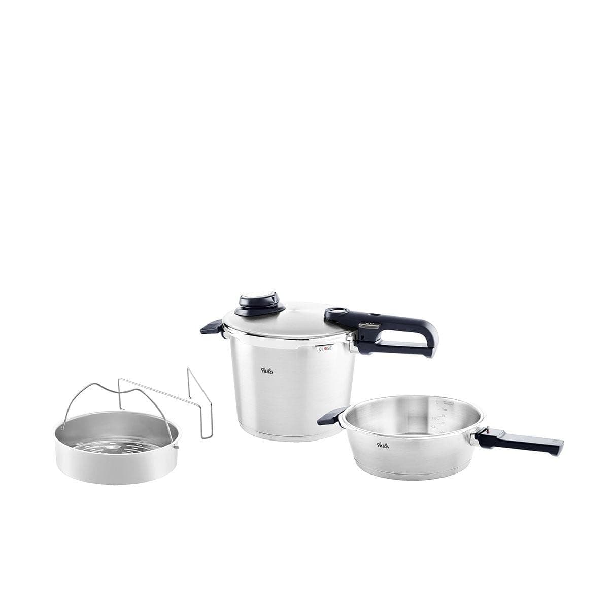 Fissler Vitavit Premium Juego de olla a presión y sartén a presión 2.6 Qt y 6.3 Qt 622-412-12-070/0