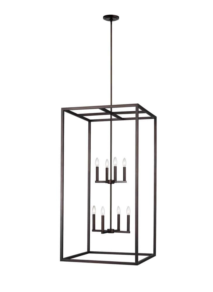 Generation Lighting 5234508-710 8-Light Moffet Street Traditional Pendant Light Fixture Bronze, Modern Ceiling Light for Home Décor