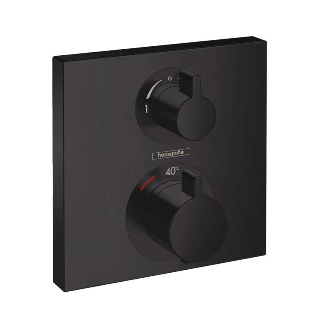 Hansgrohe Ecostat Square Termostato empotrado 2 funciones color negro mate 15714670