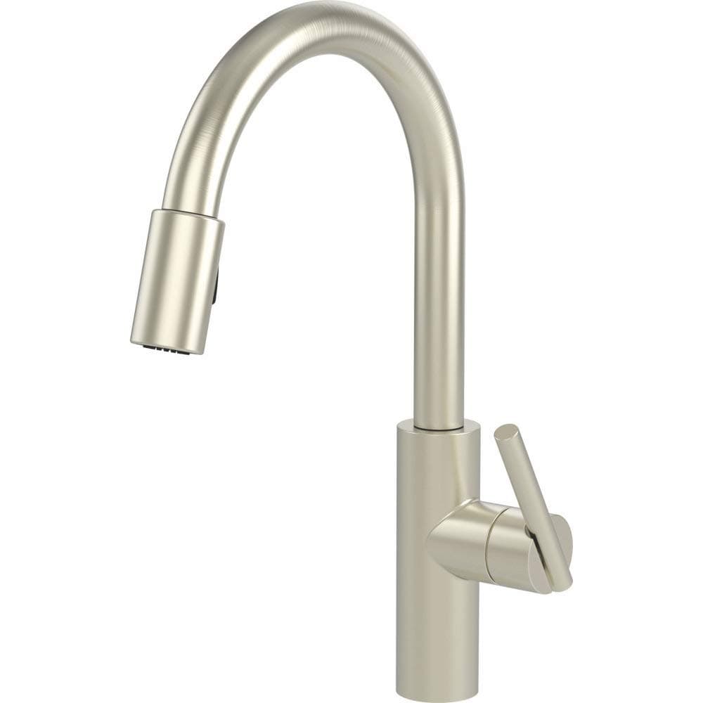Newport Brass 1500-5103/15S Grifo de cocina East Linear con rociador, Satin Nickel