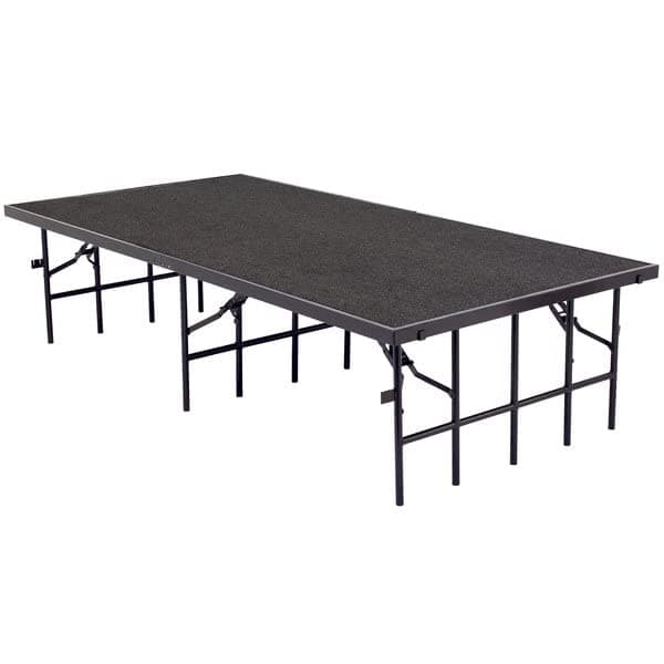 PRO&Family Portable Stage, Gris y Negro, W36" x L96" x H16", Límite de 200 lb qd-1