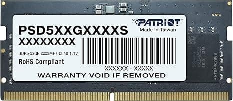 Patriot Memory Signature DDR5 RAM 32GB (1x32GB) 5600MHz CL46 SODIMM Módulo de Memoria para Laptop/Notebook - PSD532G56002S