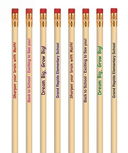 911 Pens 1500 Pack Lápices personalizados #2 HB2 redondeados, impresos con logo y texto (Peach) 647-01500-L-Peach