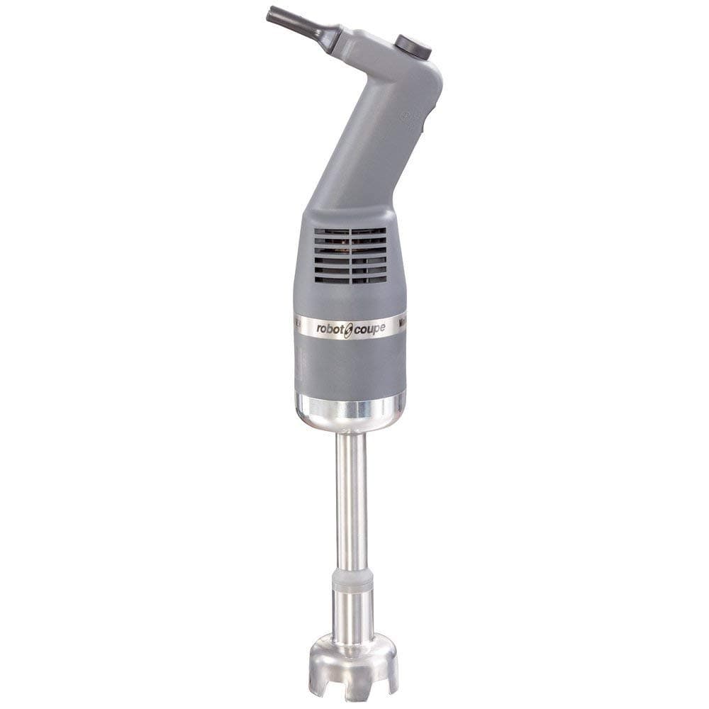 Robot Coupe MMP190VV Batidora de inmersión Mini Power Mixer con cuchilla de acero inoxidable, eje de 8", velocidad variable, gris, (Mini MP190VV)