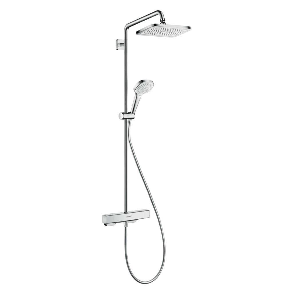hansgrohe Ecostat 27630000 Conjunto de ducha termostático con ducha superior y mano
