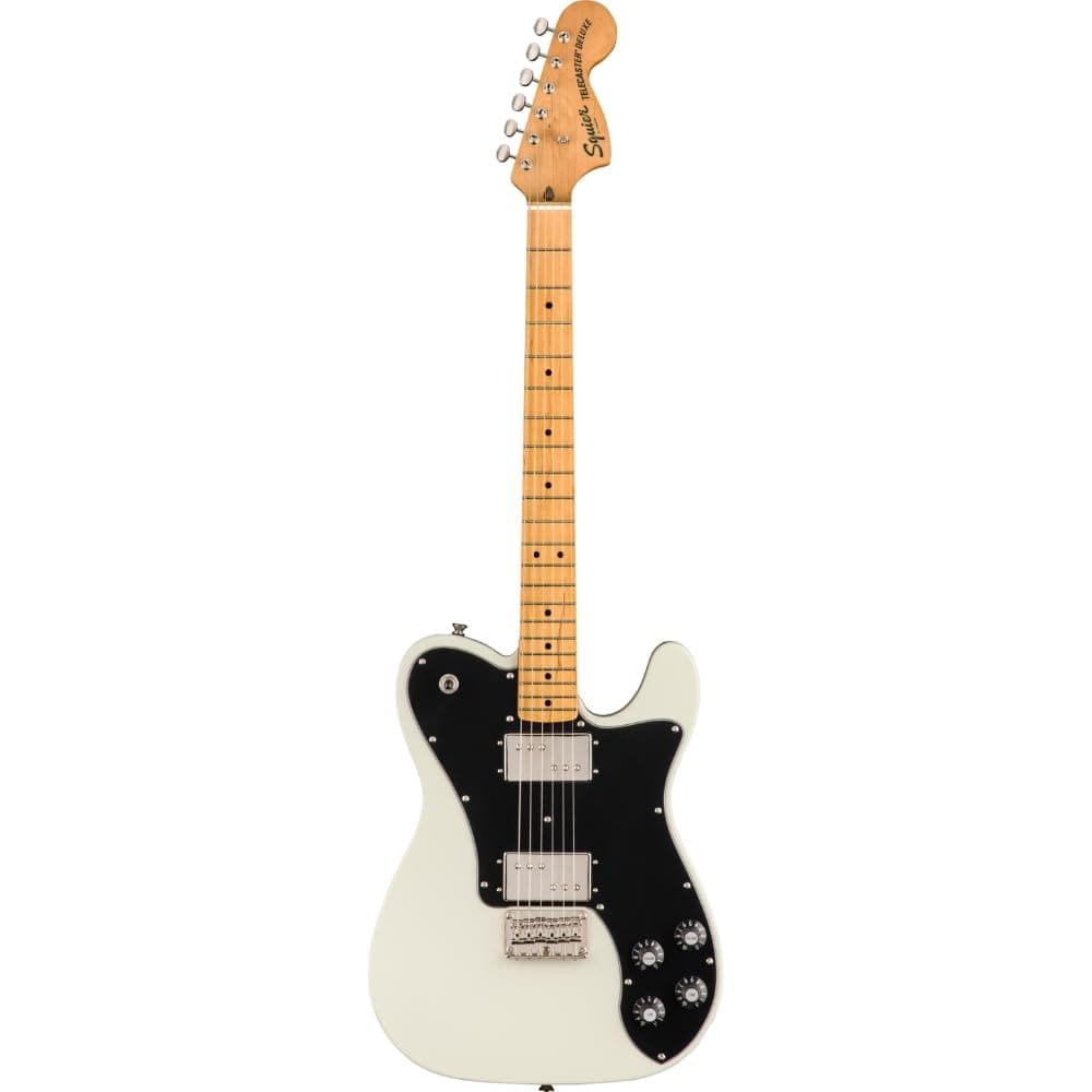 Fender Squier Classic Vibe Telecaster Deluxe 70s Guitarra Eléctrica, Blanco Olímpico, Diapasón de Arce 0374060505