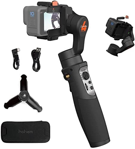 Hohem iSteady Pro 4 Estabilizador Gimbal 3 Ejes para GoPro, Osmo Action y Cámaras de Acción | Bluetooth, Resistente al Agua, con Trípode