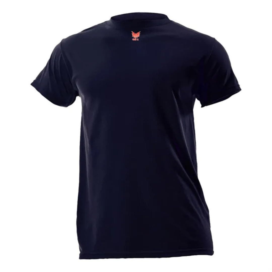 National Safety Apparel DRIFIRE Camiseta de manga corta resistente a llamas color azul marino ligera 5.4 oz. DF2-CM-446TS-NB-SM