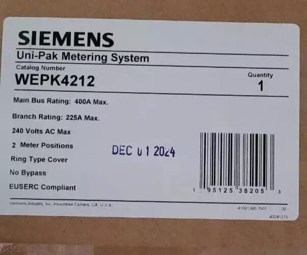 Siemens WEPK4212 Tapa Ring Type 2-Gang 1-Phase