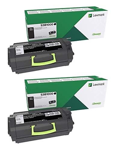 Lexmark 53B1000 Black Toner Cartridge 2-Pack 53B1000 2PK