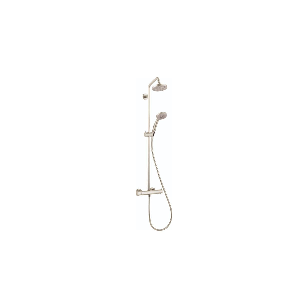 hansgrohe Croma Showerpipe con Raindance S 150 AIR, Níquel Cepillado, 27169821