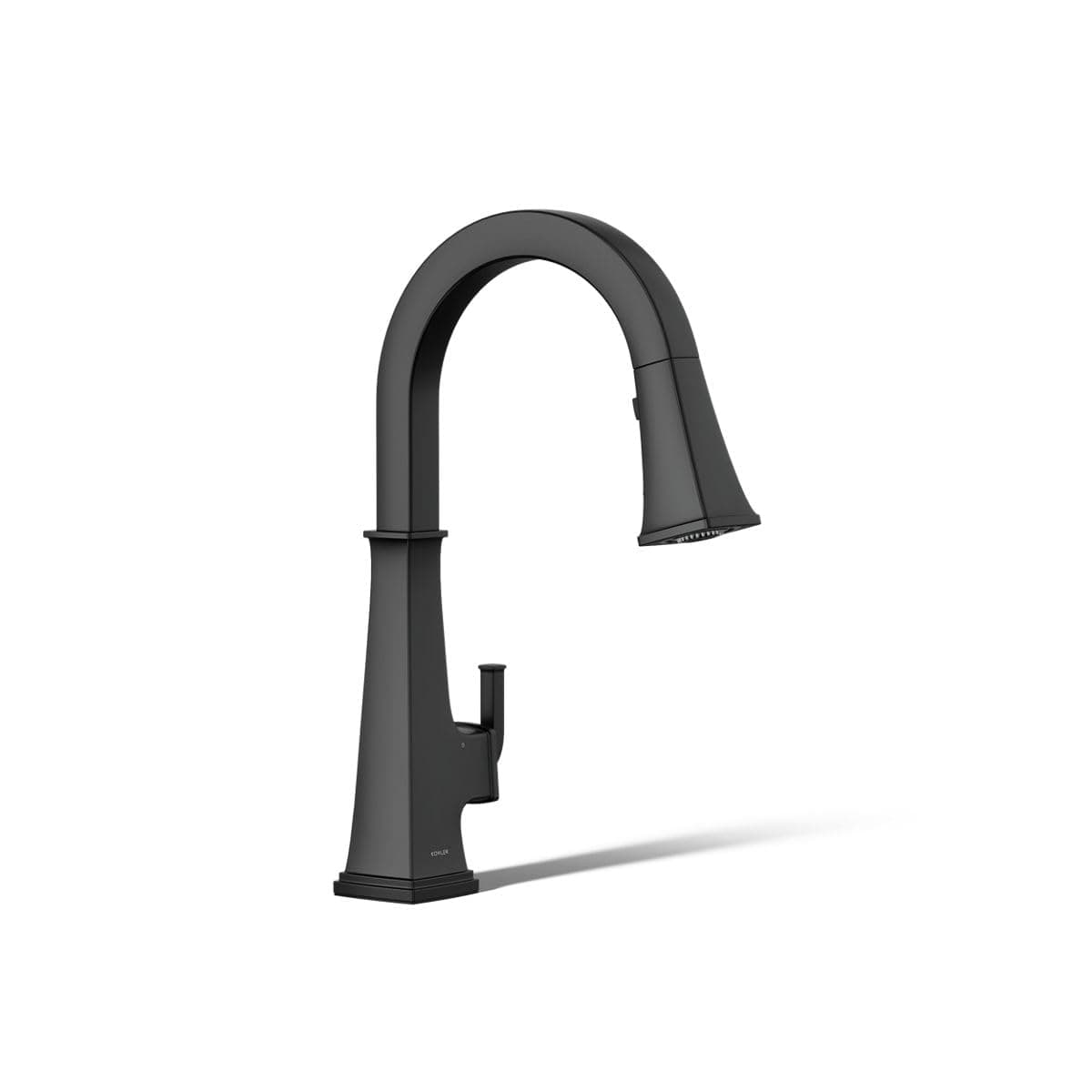 Grifo Kohler Riff 23832-WB-BL activado por voz y táctil con rociador extraíble, Negro Mate