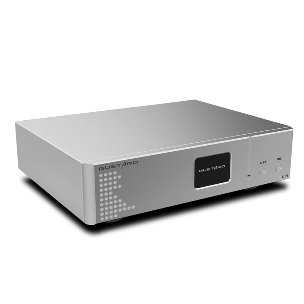 Fanmusic GUSTARD U18 DDC USB Interfaz Digital DSD512 PCM768kHz XU216 K2 Aislamiento Total AS338 Hi-End Cristal IIS Interfaz de Audio USB (Plata)
