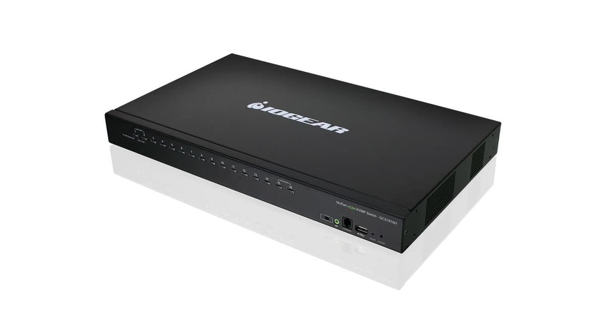 IOGEAR KVM Switch HDMI USB 16 Puertos con OSD y Cableado Completo GCS1816HKITU