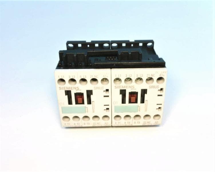 Siemens 3RA12 15-1FD15-1BB4 Combination Starter reversor con bobina DC, S00, 1 SPDT MSP y 1 NO contacto frontal, rango 3.5-5 FLA
