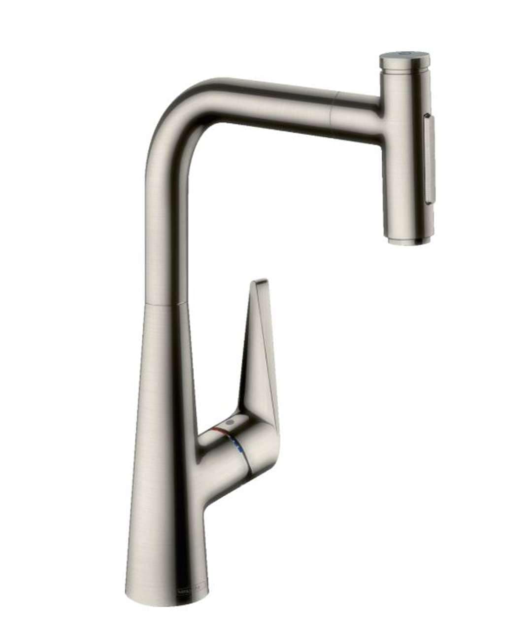 Hansgrohe 73867800 M5117-H300, grifo de cocina con caja para manguera y rociador extraíble