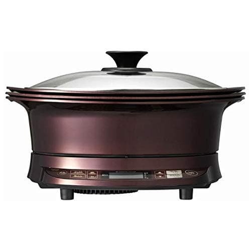 Koizumi IH Grilled Pan KIH-1411/R - Parrilla eléctrica oval, rojo (producto Japón)
