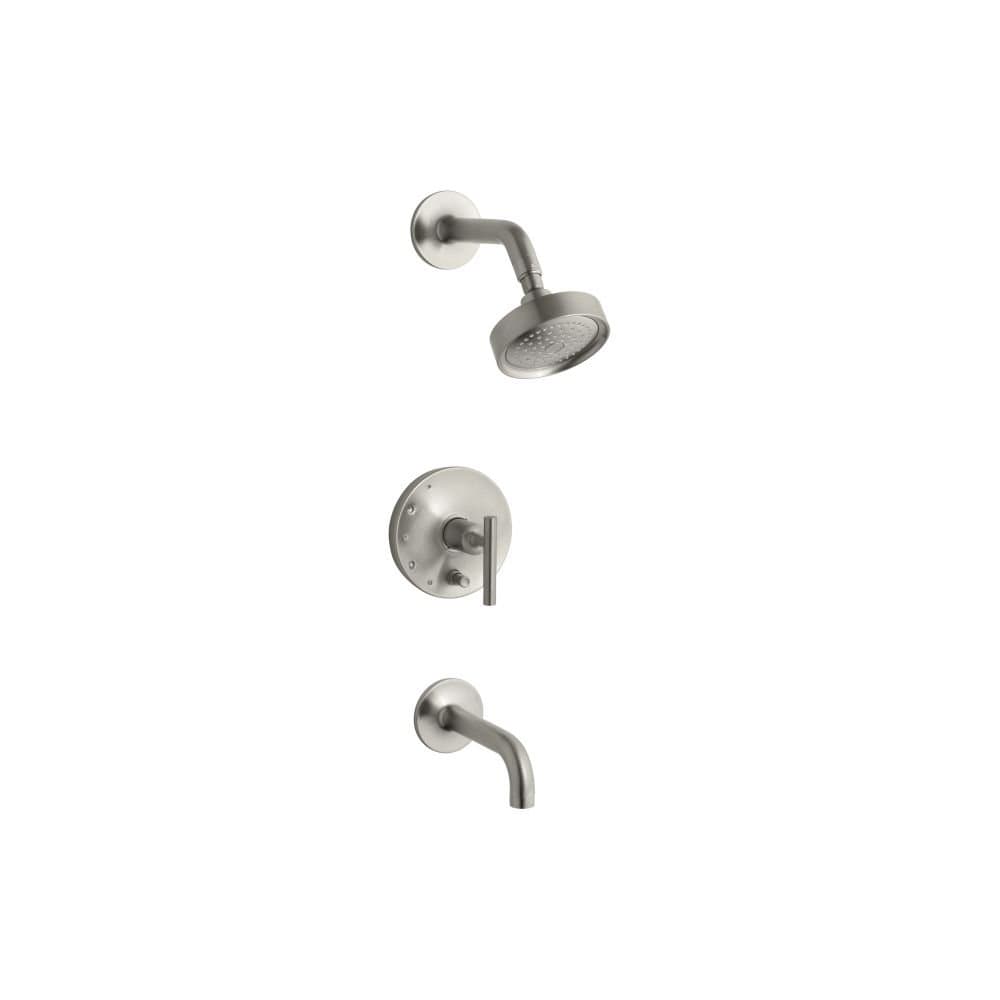 KOHLER Purist Rite-Temp bañera y ducha, acabado Vibrant níquel cepillado T14421-4-BN