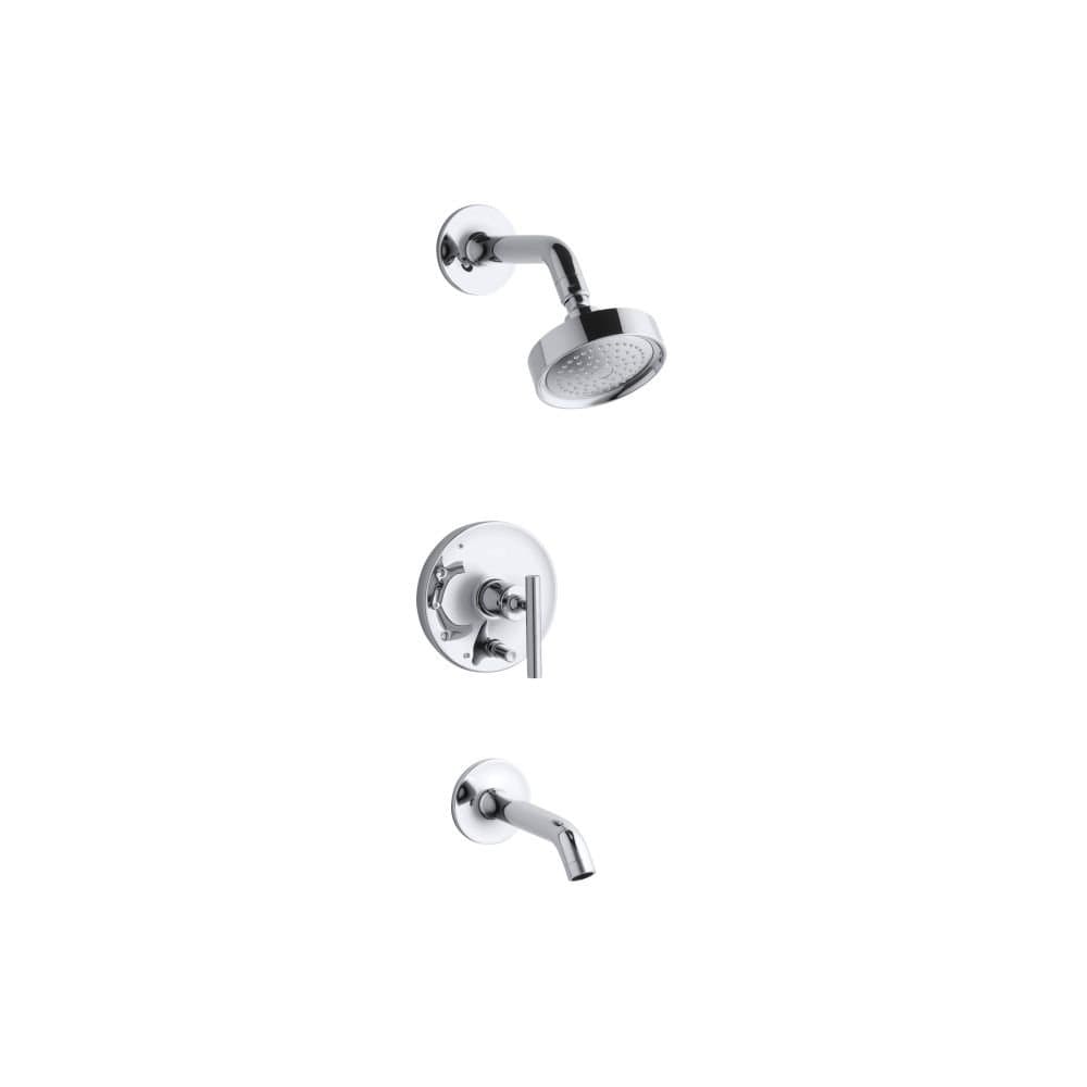 Kohler Purist Rite-Temp Tramo de Bañera y Ducha con Manija Palanca T14420-4-CP