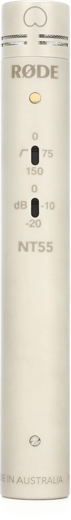 Rode NT55 Micrófono Condensador para Instrumentos con Patrones Polares Multiples