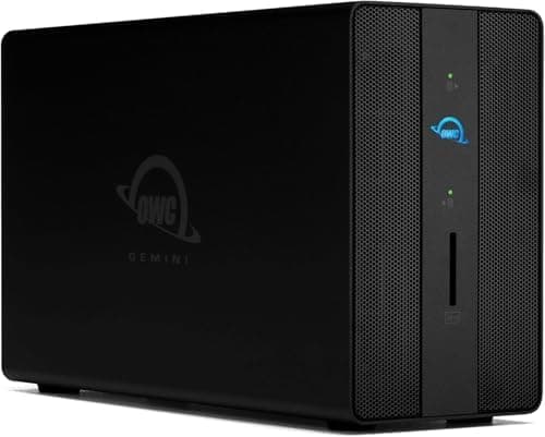 4.0TB OWC Gemini Ultra X2 Thunderbolt (USB-C) Dock y SSD RAID Externo de Doble Unidad OWCTB3GMA2X08