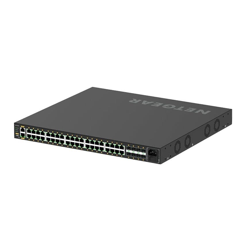 Cloud Care NETGEAR AV Line M4250-40G8XF-PoE+ GSM4248PX - Switch L3 gestionado 48 puertos, 40x1G PoE+ 960W y 8x10G SFP+ GSM4248PX-100NAS