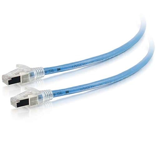 C2G/Cables to Go 43178 Cable Cat6a Blindado HDBaseT certificado de 300' para plenum (clasificación CMP), azul - Cumple con TAA