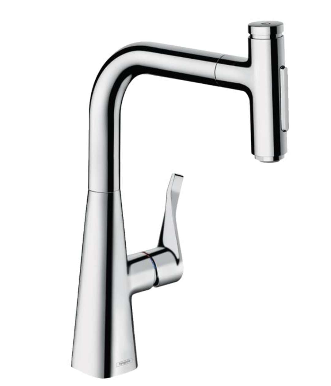 Grifo de cocina hansgrohe M7117-H240 con caja para manguera y alcance seleccionable (Cromo) 73817000