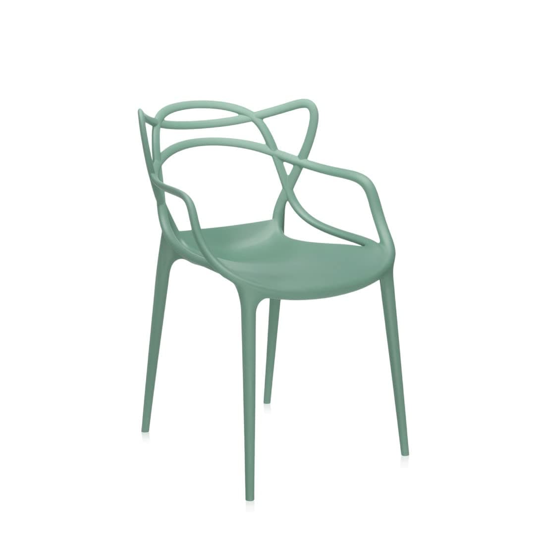 Silla Kartell Masters by Philippe Starck, pack de 2, acabado matte sage green 5865/14